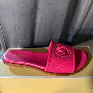 Michael Kors Fuchsia Slide Sandals